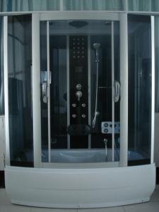  85 X 170 X 220 / cm Complete Shower Enclosures with tray fiberglass reinforced Matt chrome Color Manufactures