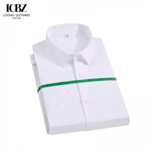 China Plus Size Short Sleeve Formal Dress Shirts for Men Custom Business Work Office Shirts on sale