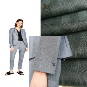  Medium Weight Black Yarn Woven Herringbone Fabric for Formal Causal Blazers 100D*100D Manufactures
