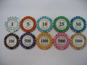  Gambling Game Ceramic Clay Poker Chip Set Casino Royale Poker Chips Custom Printing Manufactures