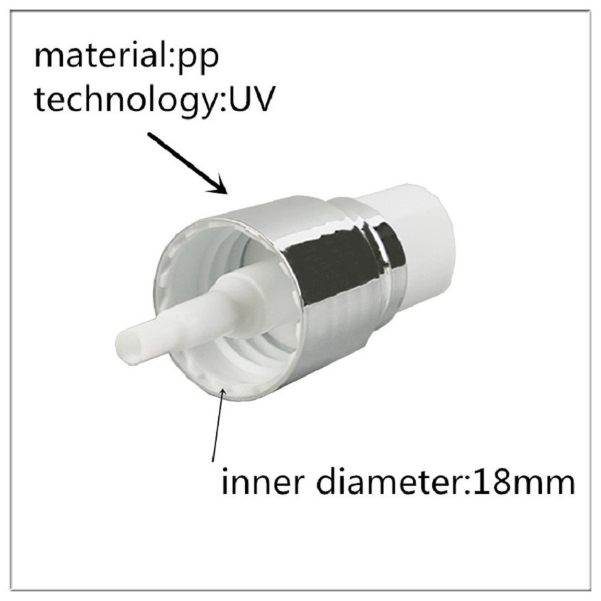 UV Plating Silver Fine Mist Sprayer 18/410 20/410 Bottle Sprayer Pump