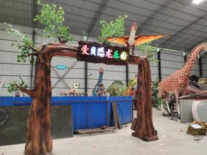 China Customized Most Realistic Dinosaur For Park Entrance Door Gate on sale