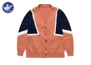 China Buttons Up Children's Cotton Cardigans , Long Sleeve Cardigans For Little Boys  on sale