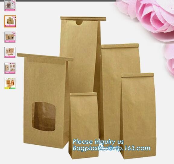Food grade christmas bread bag,hot sale paper bag,Reasonable price in china plastic lined custom printed kraft paper bre