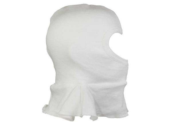 Quality Cotton White Balaclava Face Cover , Sedex Audit Wrinkle Free Full Face Balaclava for sale