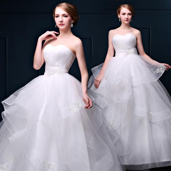 Quality Spring New Arrival Bride Wedding Dress Bra Dress Princess Sequined Wedding Dress for sale