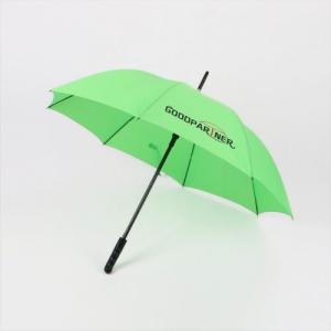  Green Pongee Fabric Promotional Golf Umbrellas With Black Pistol Plastic Handle Manufactures