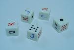 16mm acrylic material poker custom printed novelty gaming dice sets with J K Q