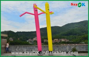  One Legged Air Dancer Holiday Decorations Red / Yellow Inflatable Tube Man Commercial Dancing Air Man Manufactures