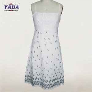China Spaghetti strap south material ladies clothing floral dresses long cotton sleeveless dress made in China on sale