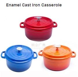  Cast Iron Enameled Cookware/Enamel Cast Iron Casserole/Round Enamel Pots Manufactures