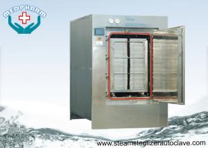 China Automatic Hinge Door Medical Waste Autoclave Steam Sterilizer With Touch Screen PLC System on sale