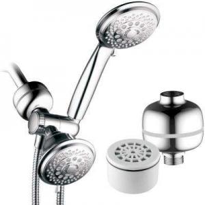 China Stainless Steel Shower Water Filter Chrome Plated With Filter Inside 0.8 Gallons/Minute on sale