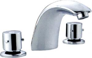  Polished Chrome Deck Mount Tub Faucet Bathtub Mixer Taps with Bubbler Outlet , HN-3B13 Manufactures