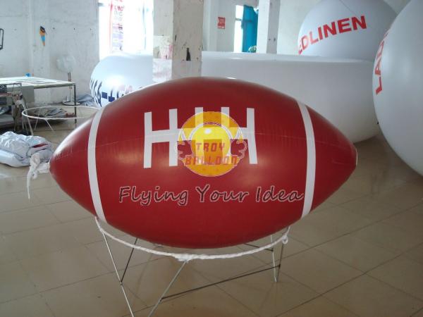 Quality Red Inflatable Advertising Sport Rugby Ball Balloons with total digital printing for Party for sale