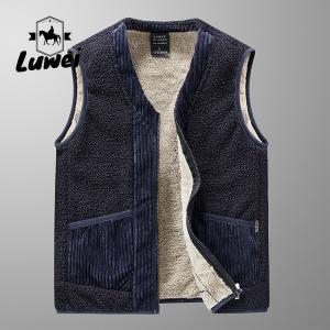 China Street Style Cold Weather Vest Knit Polar Fleece Dress Vest With Pockets on sale