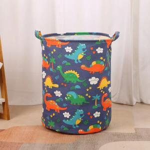 China Cotton Cloth Kids Toy Storage Box Laundry Basket With Handles Cloth Hamper on sale