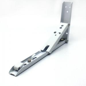 China Custom Triangle Spring Folding Shelf Locking Hinge Bracket for Wall Mounting in Silver on sale