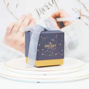  128gsm To 350gsm Wedding Favor Cake Box Bridal Shower Gift Boxes With Silk Manufactures