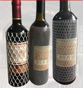  PE Protective Mesh Bottle Sleeves , Plastic Mesh Sleeving For Wine Bottle Net Set Manufactures
