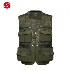 China                                  Army Green Multi-Pocket Fishing Hunting Work Vest              on sale
