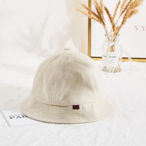  Winter Unisex Terry Cloth Soft Fabric Bucket Hat Cream Color Manufactures