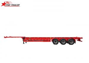 40ft 3 Axles Tipping Skeletal Container Trailer Carbon Steel Material Manufactures