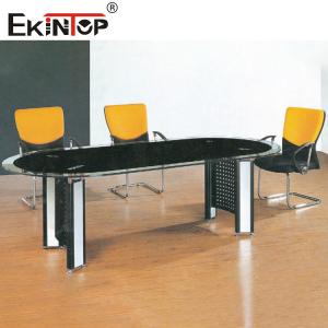  SGS Black Glass Conference Table Enhance Professional Image Show Business Taste Manufactures