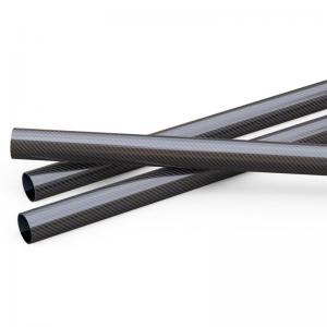  High Modulus 3K Twill Carbon Fiber Round Tube Roll Wrapped Tubing Manufactures