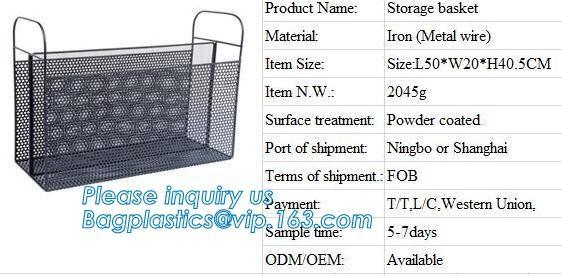 Quality Metal wire magazine office document file holder storage shelf organizer basket, office home organizer tabletop desk top for sale