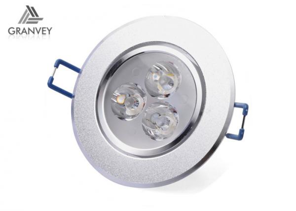 Quality Small Size Round LED Recessed Ceiling Lights Fittings 3 Watt Epistar Chip With Cooling Fins for sale