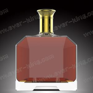 China Screen Printing Rectangle Custom Glass Bottle 500 ML For Tequila on sale