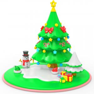  Silicone Rubber Christmas Tree Stacking Toy, Infant Kids Gift Color Recognition Educational Puzzle Toy Manufactures