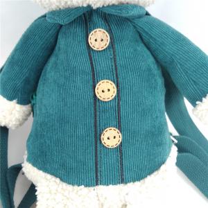  PP Cotton Blue Plush Toy Backpack 29cm Teddy Bear Backpack Eco Friendly Manufactures
