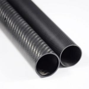 China 2×2 Twill Weave Finish Carbon Fiber Roll Wrap Tube High Strength on sale