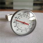Large Dial SS Milk Steaming Thermometer , Milk Temperature Thermometer With Pan