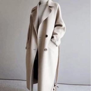 China Autumn Winter Puffer Down Coat Korean Loose Wool Coat For Ladies on sale