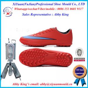  men's fashion outdoor PVC soccer shoes moulds, PVC sport running shoes moulds, PVC sneaker Manufactures