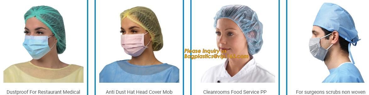 Consumable Products Medical Disposable Cap with low price,Medical Disposable non-woven hospital bouffant cap BAGEASE