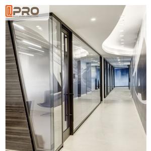  Transparent Modular Office Partition , Tempered Glass Tall Office Partitions Manufactures