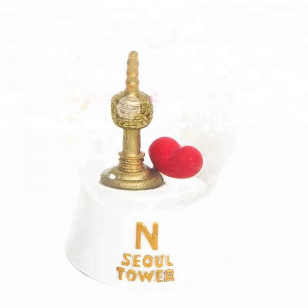 Quality Polyresin 45mm Seoul Tower Souvenirs Snow Globes for sale