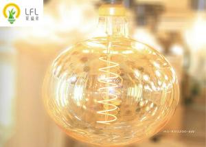 China Fancy Light Bulbs With Vintage Spiral Filament , Golden Glass Decorative Light Bulbs on sale