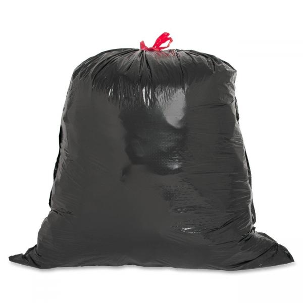 Quality Black 120L Recyclable Trash Bags Gravure Printing With Blue Drawstring for sale