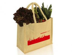  Extra Large Jute Shopping Bags , Personalized Burlap Reusable Grocery Bags Manufactures