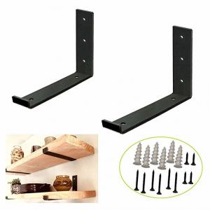 China Heavy Duty Carbon Steel Wall Bracket in Rustic Black for Floating Shelf Installation on sale