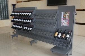 China Wine Gondola Supermarket Display Racks on sale