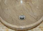 Sahara Beige Marble Kitchen Bathroom Sinks With Multi Red Onyx Mosaic Inlay