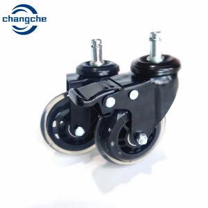  50mm PVC PU Material Universal Caster Wheels With Lock Bearing Manufactures