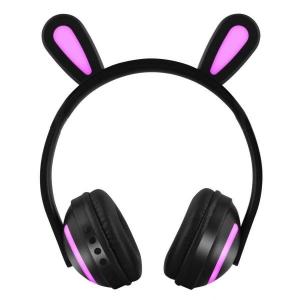 New Products Color Change Wireless LED Light Children kids girls Rabbit Ear Headphones