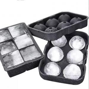  Food Grade Silicone Ice Tray Mold With Round Square Shape Black Color Manufactures